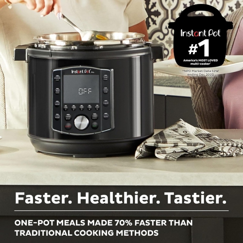 Instant Pot Pro 10-in-1 Pressure Cooker- Black