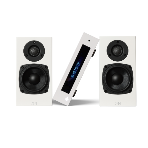 KIN by Totem AMP & ONE Bookshelf Speaker Combo - White