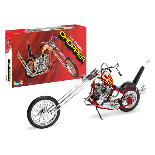 Revell 17326 L.A. Street Chopper 1:8 Scale 107-Piece Skill Level 5 Model Motorcycle Bike Building Kit,White
