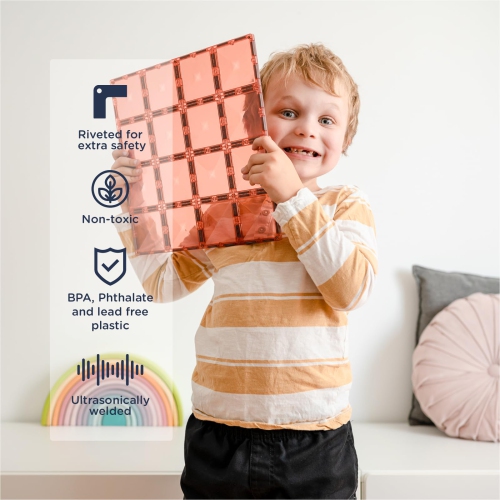 CONNETIX Pastel Base Plate Lemon & Peach Pack, 2 Pieces