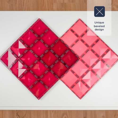 CONNETIX Pastel Base Plate Pack, Pink & Berry, 2 Pieces