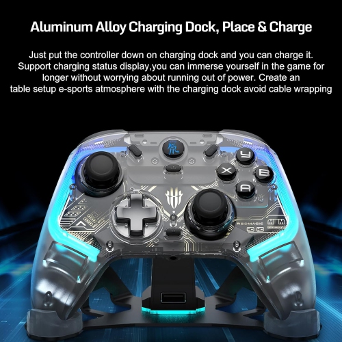 REDMAGIC Wireless Gaming Controller with Charging Dock, Bluetooth Controller Gamepad Game Controller for PC/Steam/iPhone/Android/Switch, PC