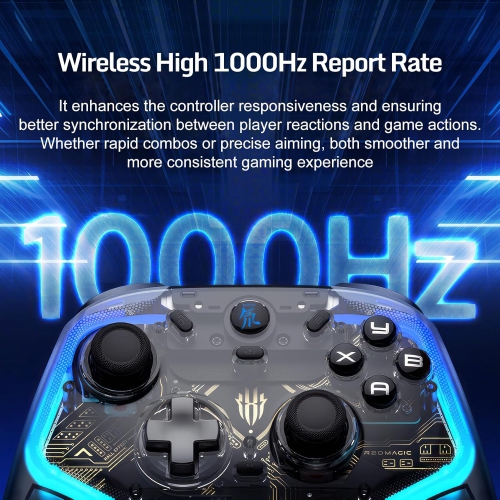 REDMAGIC Wireless Gaming Controller with Charging Dock, Bluetooth Controller Gamepad Game Controller for PC/Steam/iPhone/Android/Switch, PC