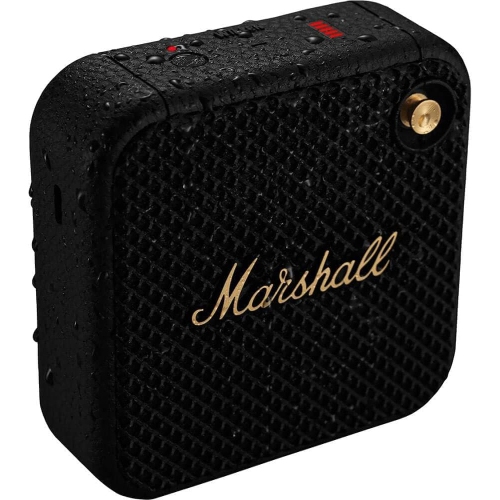 Boîte ouverte - Haut-parleur sans fil Bluetooth étanche Willen de Marshall - Noir/Laiton