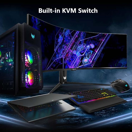 Open Box - Acer Predator 57" Curved Dual 4K UHD 120Hz 1ms AMD FreeSync Premium Gaming Monitor w/ 2 Years Warranty