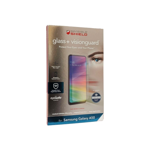 ZAGG  Invisibleshield Glass Visionguard for The Samsung Galaxy A50 Case Friendly, Clear