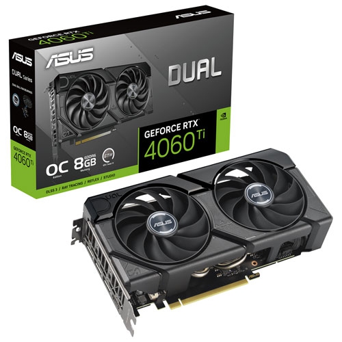 Refurbished ASUS Dual NVIDIA GeForce RTX 4060 Ti EVO OC 8GB GDDR6 Graphics Card