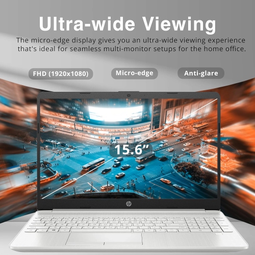 HP 15.6" FHD Everyday Slim Business Laptop, Intel i3-1115G4, 1TB PCIe SSD, 32GB DDR4 RAM, Intel UHD Graphics, Windows 10 S, Natural Silver, 32GB