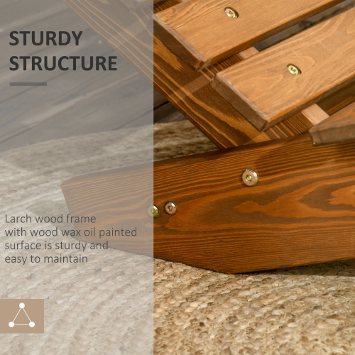 Chaise longue extérieure en bois Outsunny, chaise longue courbée, chaise longue de jardin, cour arrière, teck