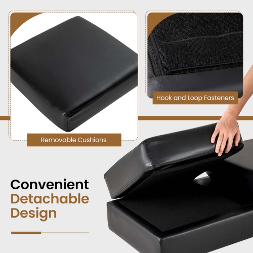 Banc de réception avec cadre en métal et pieds recouverts de Costway