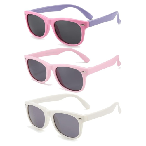 Polarized Kids Sunglasses for Girls and Boys with Fleaxible Frame Ages 3-10