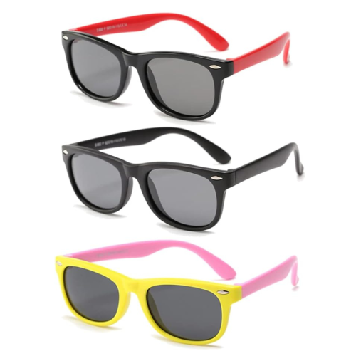 Polarized Kids Sunglasses for Girls and Boys with Fleaxible Frame Ages 3-10