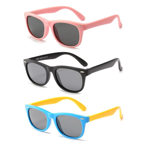 Polarized Kids Sunglasses for Girls and Boys with Fleaxible Frame Ages 3-10