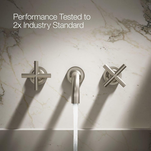 KOHLER – Garniture de robinet murale Purist K-T14414-3-BN, nickel brossé éclatant