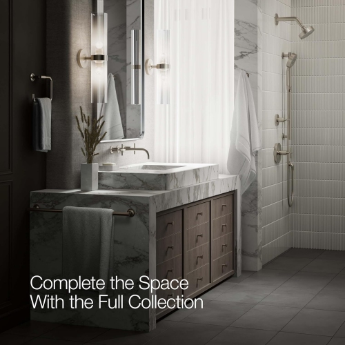 KOHLER – Garniture de robinet murale Purist K-T14414-3-BN, nickel brossé éclatant