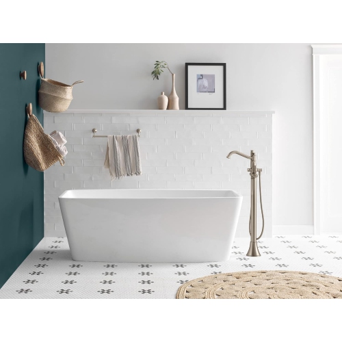 Moen 9025 – Bouchon de remplissage de baignoire autoportant Belfield à une poignée avec douche à main, chrome