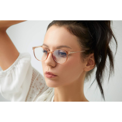 FONHCOO Blue Light Blocking Glasses Women Men Computer Eyeglasses,TR90 Fashion Round Transparent Anti Blue Light Glasses with Anti Eyestrain & UV