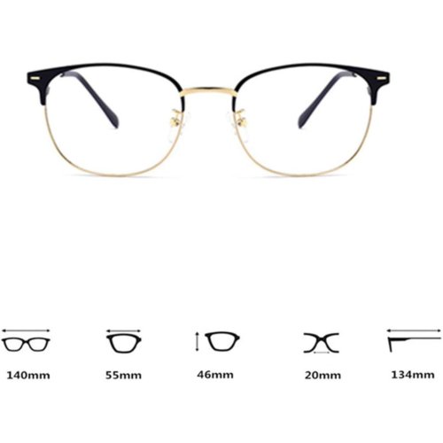 Blue Light Blocking Glasses Computer Reading Glasses Retro Eyeglasses Frame Anti UV Transparent Lens Anti Eye Fatigue Lightweight Fashion