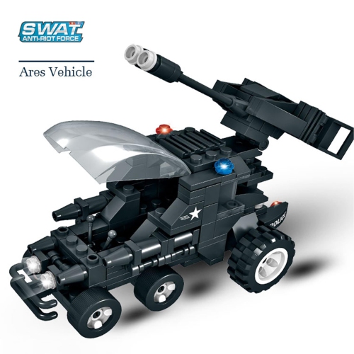 City Police Car Building Block Set, SWAT Mobile Command Center Truck Building Kit, STEM Toys for Kids 6-12, 1413 PCS