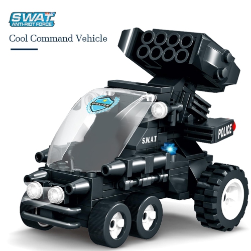 City Police Car Building Block Set, SWAT Mobile Command Center Truck Building Kit, STEM Toys for Kids 6-12, 1413 PCS