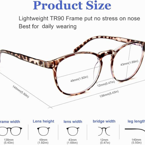 FEIYOLD Blue Light Blocking Glasses Women/Men for Computer Use, Lightweight Anti Eyestrain Gaming Glasses(2Pack)