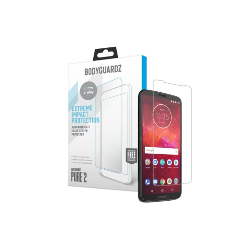 Bodyguard Pure 2 Tempered Aluminosilcate Glass Screen Protector for Moto Z3 Play