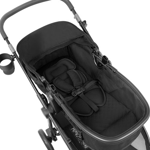 Système de voyage Omni Ultra d'Evenflo avec siège d'auto rotatif pour bébé Revolve180 LiteMax NXT - Caviar noir
