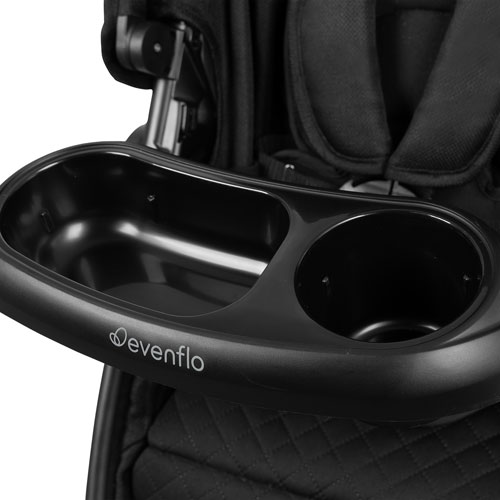 Système de voyage Omni Ultra d'Evenflo avec siège d'auto rotatif pour bébé Revolve180 LiteMax NXT - Caviar noir
