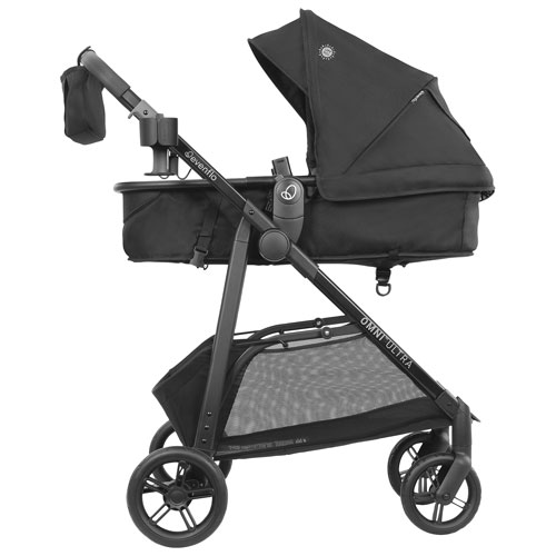 Système de voyage Omni Ultra d'Evenflo avec siège d'auto rotatif pour bébé Revolve180 LiteMax NXT - Caviar noir