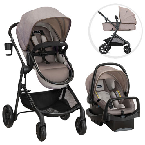 Image 1 of 12.. Evenflo Pivot Modular Travel System - Desert Tan
