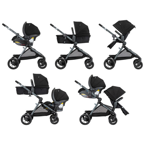 Evenflo Pivot Xpand Modular Travel System with LiteMax Infant Car Seat - Ayrshire Black