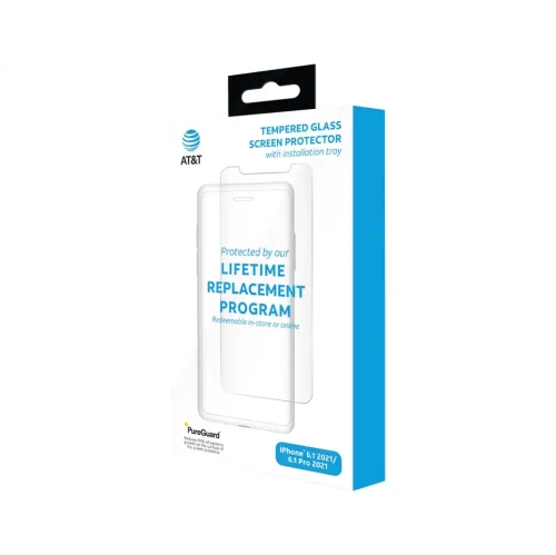 AT&T Tempered Glass Antimicrobial Screen Protector - iPhone 13/13 Pro