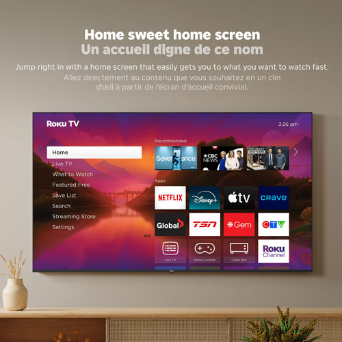 Roku 65" Plus 4K UHD HDR QLED Mini-LED Roku TV Smart TV (65R6C5CA) - 2025