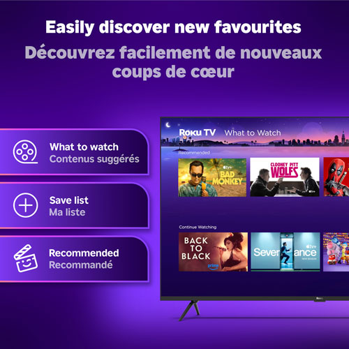 Téléviseur intelligent Roku Mini-DEL QLED HDR 4K de 55 po Série Plus Roku - 2025 - Exclusivité Best Buy