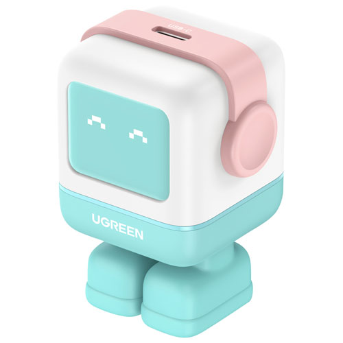 UGREEN Uno Robot 30W USB-C GaN PD Wall Charger - Pink/Blue