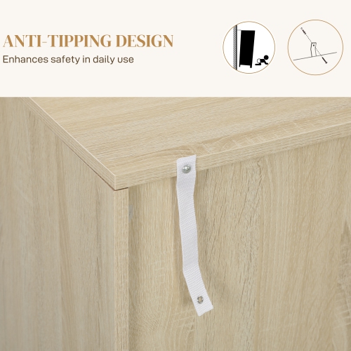 HOMCOM Modern Sideboard, Buffet Cabinet with 3 Chevron Doors and 2 Adjustable Shelves, Kitchen Storage Cabinet with Steel Base, Coffee Bar Cabinet,