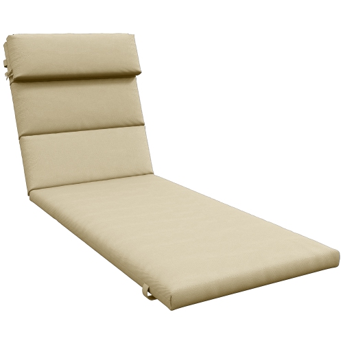 Outsunny Outdoor Lounge Chair Cushion, Patio Chaise Lounge Cushion with  Headrest and Ties, Water Resistant Replacement Sun Lounger Seat Pads, Beige  | Best Buy Canada