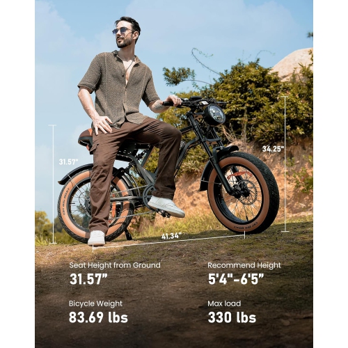 isinwheel R6 Adults 1500W Peak Motor/120KM Range/45KM/H Top SpeedFast Electric Mountain Bike with Shamano 7-Speed, Full Suspension, Turn Headlight,