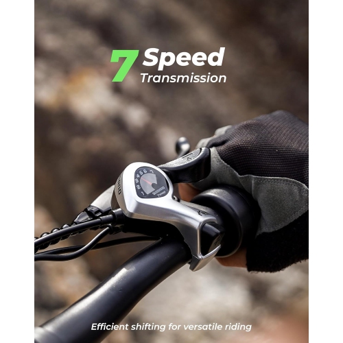 isinwheel M10Plus 900W Peak Motor/120KM Range/32KM/H Top Speed 26"*4.0/1.95 Fat Tire, Commuting Electric Mountain Bicycle & 13/10.4Ah Removable