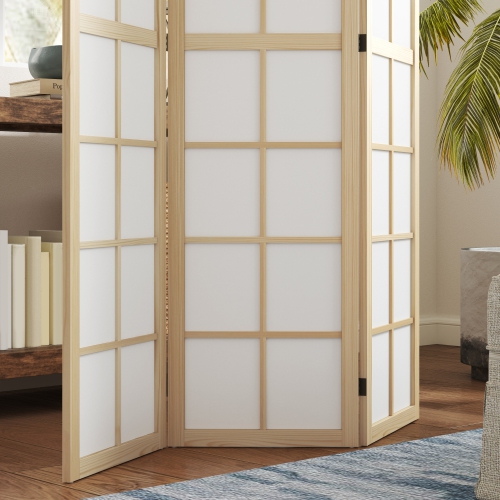 HOMCOM 3 Panel Room Divider, 5.6 ft Folding Privacy Screen, Freestanding Room Partition Wall Divider for Bedroom