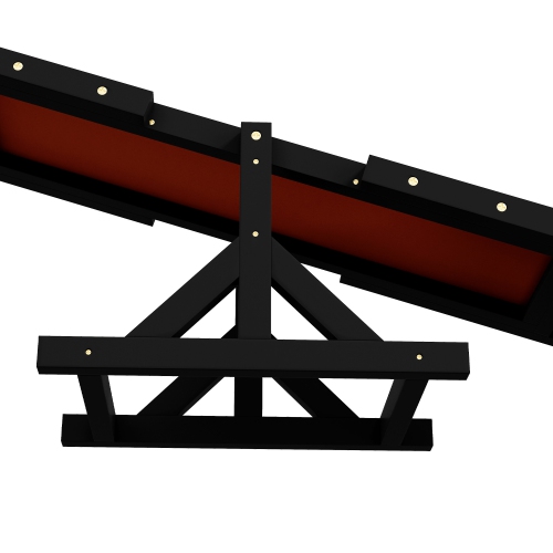 PawHut Wood Pet Seesaw Platform Dog Agility Training Equipment Run Game Toy Weather Resistant Pet Supplies Black