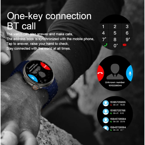 YONWAY Smart Watch NFC Lingdong Island 5.1 Bluetooth Call Sleep Blood Pressure Monitoring Three Watch Straps Waterproof Watch