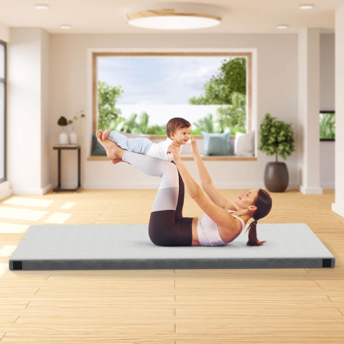 Goplus Memory Foam Camping Mattress with Anti-slip Bottom Travel Bag for Outdoor Sleeping