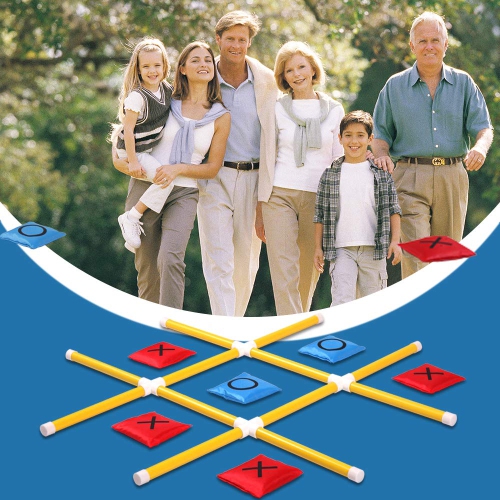 OTTARO Giant Tic Tac Toe Game Outdoor Indoor for Family, Outdoor Bean Bag Toss Game for Adults and Kids(3ft x 3ft)