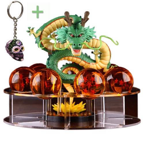 Action Figure Shenlong Mountain Resin Plating PVC Anime Figures 7 Pieces Balls Orange Crystal Ball Model Toys