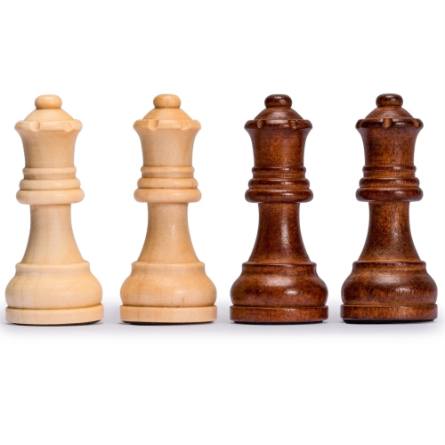 Husaria Staunton Tournament No. 4 Chessmen with 2 Extra Queens and Wooden Box, 76-Millimeter Kings