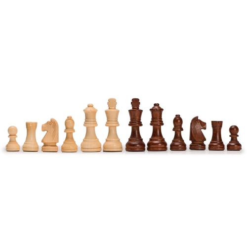 Husaria Staunton Tournament No. 4 Chessmen with 2 Extra Queens and Wooden Box, 76-Millimeter Kings