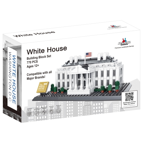 White House Building Block Set Washington D.C. White House Famous Landmark Series Model for Kids and Adults