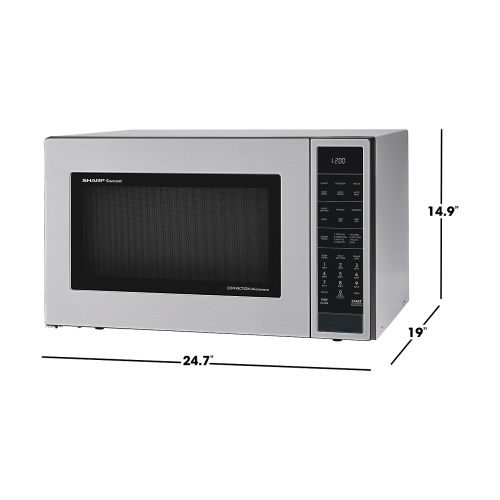 SHARP 1.5 cu. ft. 900W Carousel® Countertop Convection Microwave Oven, Stainless Steel