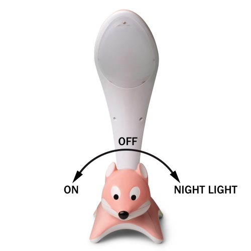 Fox Kids Desk Lamp – Cute Study Light – 8W – Pink